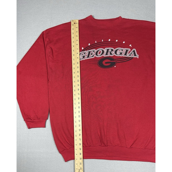 Vintage Logo 7 Red Georgia Bulldogs Sweatshirt Rare Sz 3XL Red 90s Football USA - Picture 3 of 11